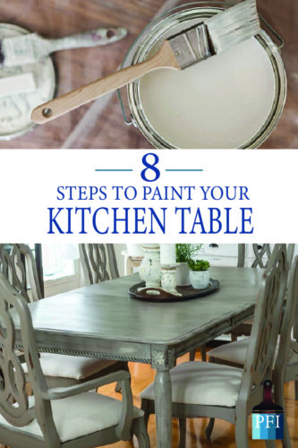 Paint your kitchen table and make it last!  Learn these 8 easy steps to a new table!