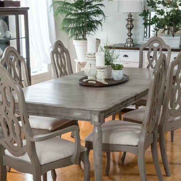 gray kitchen table with smooth top