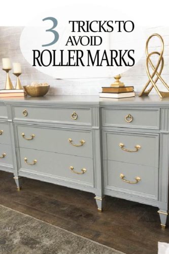 DIY painted furniture projects can so bad, if you have roller marks. Learn how to avoid them and get a professional finish!