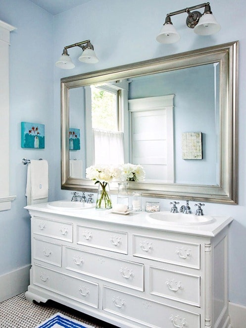 White Dresser As Bathroom Vanity Bhg, How To Use A Dresser As Bathroom Vanity