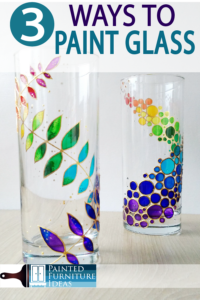 Learn 3 ways to paint glass for home craft projects!