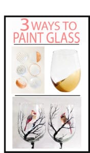 Learn how to paint glass by hand and easy techniques to make unique gifts and home decor. These plates and goblets are beautiful!