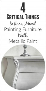 painting furniture with metallic paint