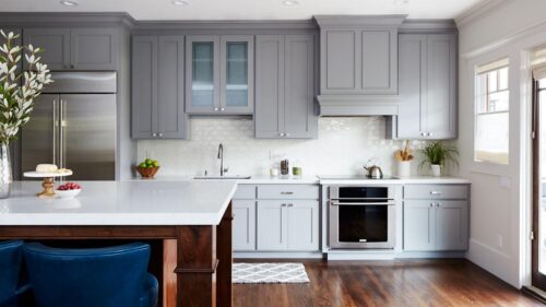 painted kitchen cabinets gray