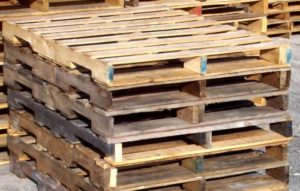 stack of wooden pallets