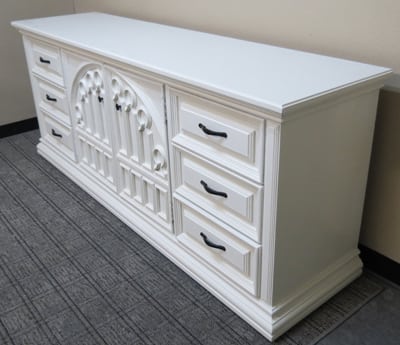 white laytex paint dresser