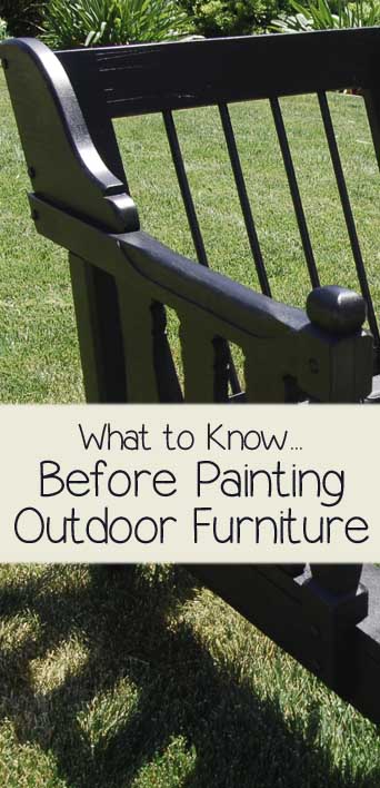 What To Know Before Painting Outdoor Furniture