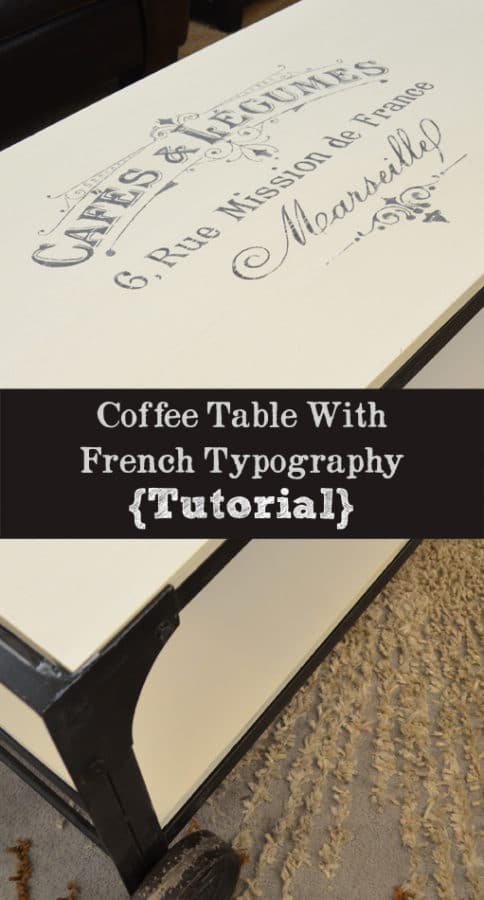 Industrial Coffee Table With French Typography - Tutorial