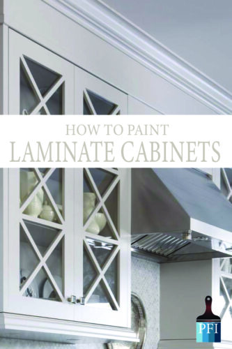 DIY Painted Laminate cabinets! Learn all the tips, tricks and ideas to improve your kitchen.