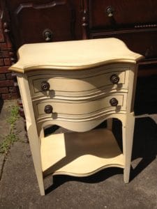 cream painted table