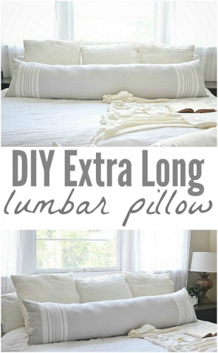 DIY Extra Long Lumbar Pillow
