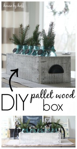 DIY Pallet Wood Box Centerpiece
