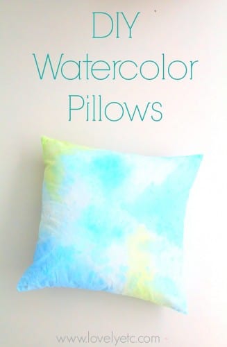 DIY Watercolor Pillows