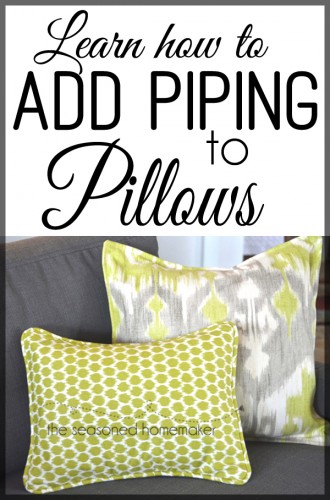 How to Add Piping to your Pillow