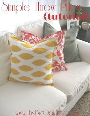 Simple Throw Pillow Tutorial