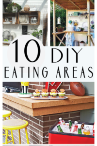 I LOVE eating outside on the patio or deck. These inspiring DIY eating areas are brilliant!