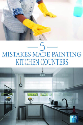 Paint kitchen counters like a boss!  Learn what not to do first and do it right!