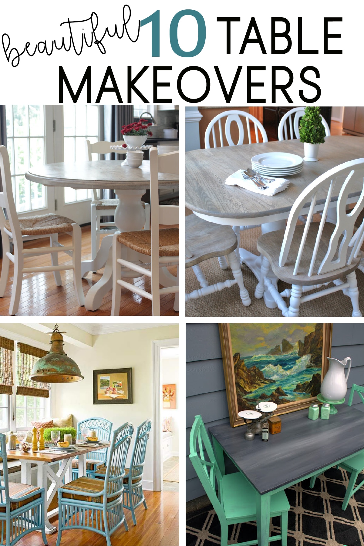 Kitchen Table Transformations, Dining Room Table Makeover Ideas