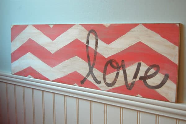 chevron painted sign
