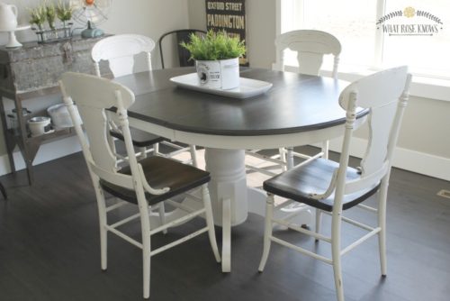 painted kitchen table finish