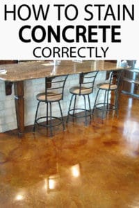 Laundry room, garage floors or patios, learn how to stain your concrete like a pro!