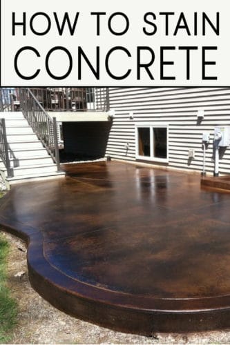 Learn how to stain concrete correctly! Take a DIY summer project and make it beautiful with these great tips and steps!