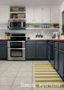 hanging shelves on kitchen cabinets