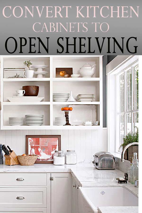 DIY open shelving: Converting kitchen cabinets to shelves