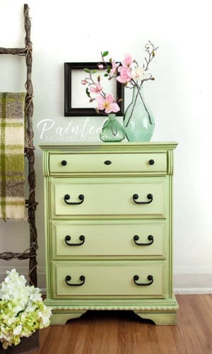 after green dresser