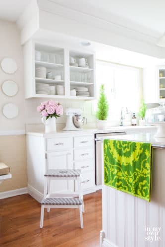 kitchen open shelving diy white