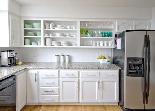 kitchen open shelving