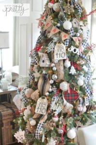 farmhouse christmas tree decor