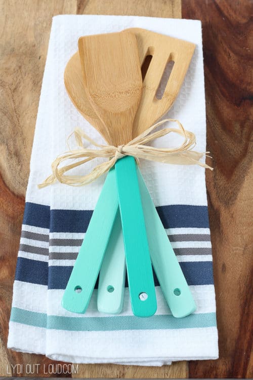 painted kitchen utensil gift