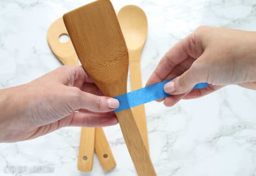 how to paint wooden spoon