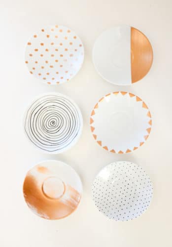 glass painted plates