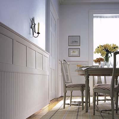 kitchen with wainscotting wall