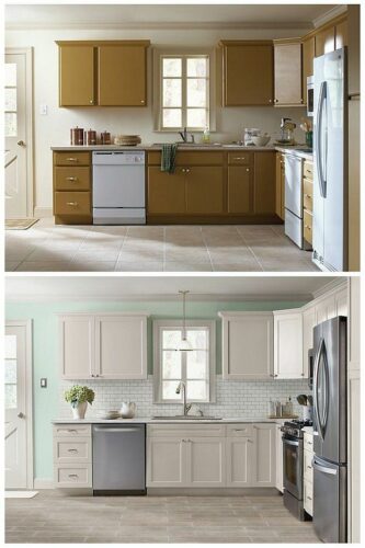 before and after kitchen cabinets