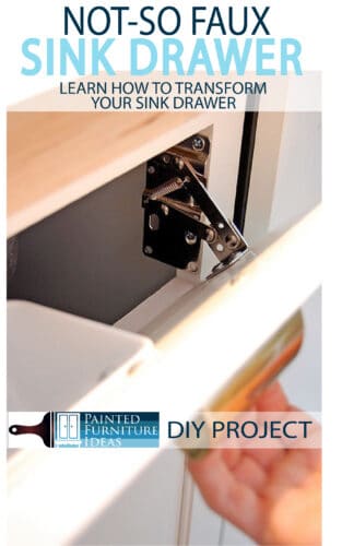 You know that panel underneath your sink that is completely useless?  Tranform your drawer to a pull out and make it functional!