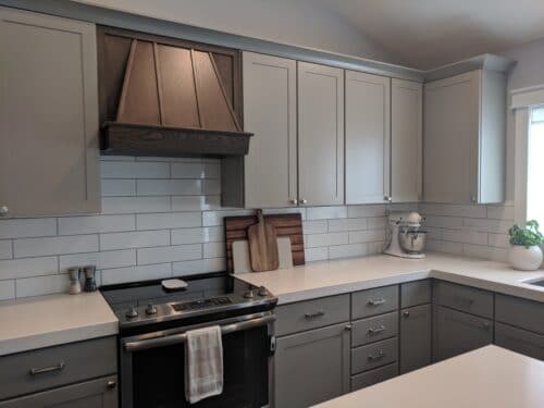 finished kitchen with RTA cabinets