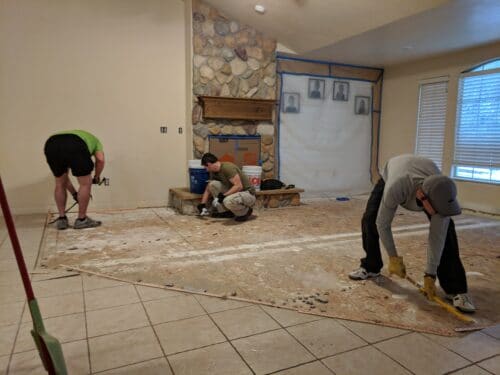 removing carpet flooring