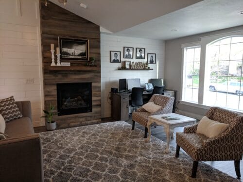 finished family room after remodel