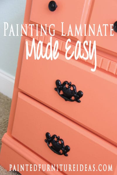 Learn how to paint laminate furniture with a professional finish!