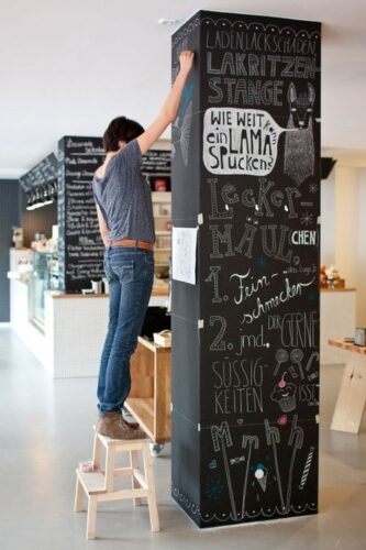chalkboard wall in kitchen