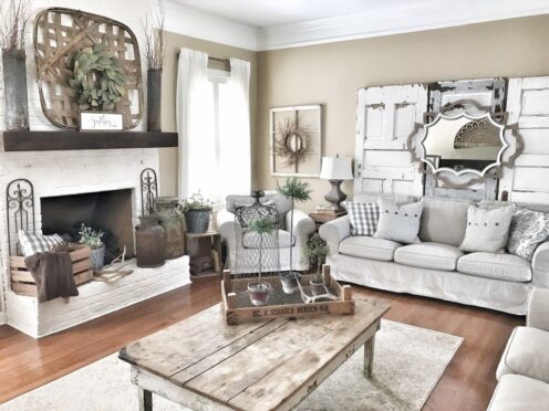 18 Gray Farmhouse Living Room Ideas - Painted Furniture Ideas