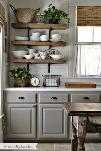 kitchen open shelving