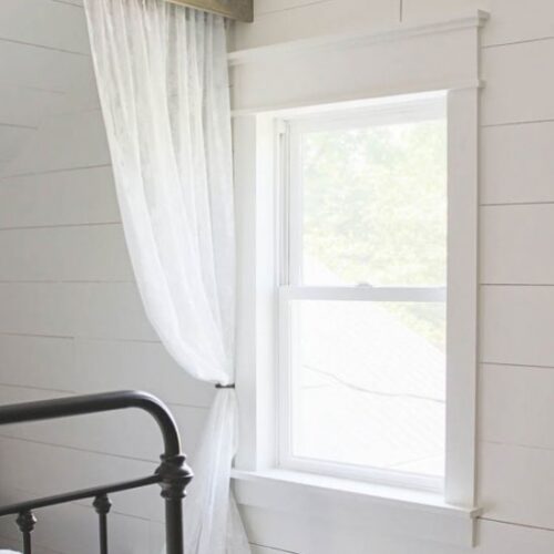 farmhouse window trim white