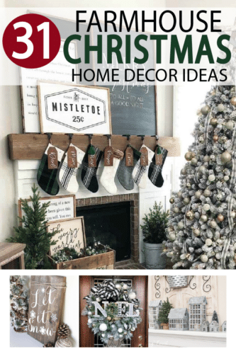 Farmhouse Christmas decor ideas are right here! Decorating is one of my favorite times of the year. I love to pull decorations and ornaments out of boxes and bring the home to life