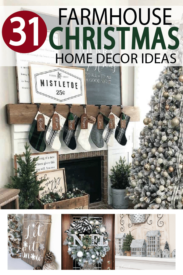 Farmhouse Christmas decor ideas are right here! Decorating is one of my favorite times of the year. I love to pull decorations and ornaments out of boxes and bring the home to life