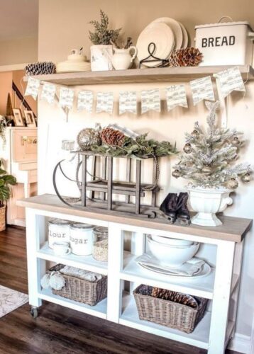 farmhouse christmas kitchen idea