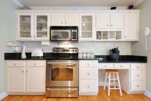 insert glass into cabinet doors